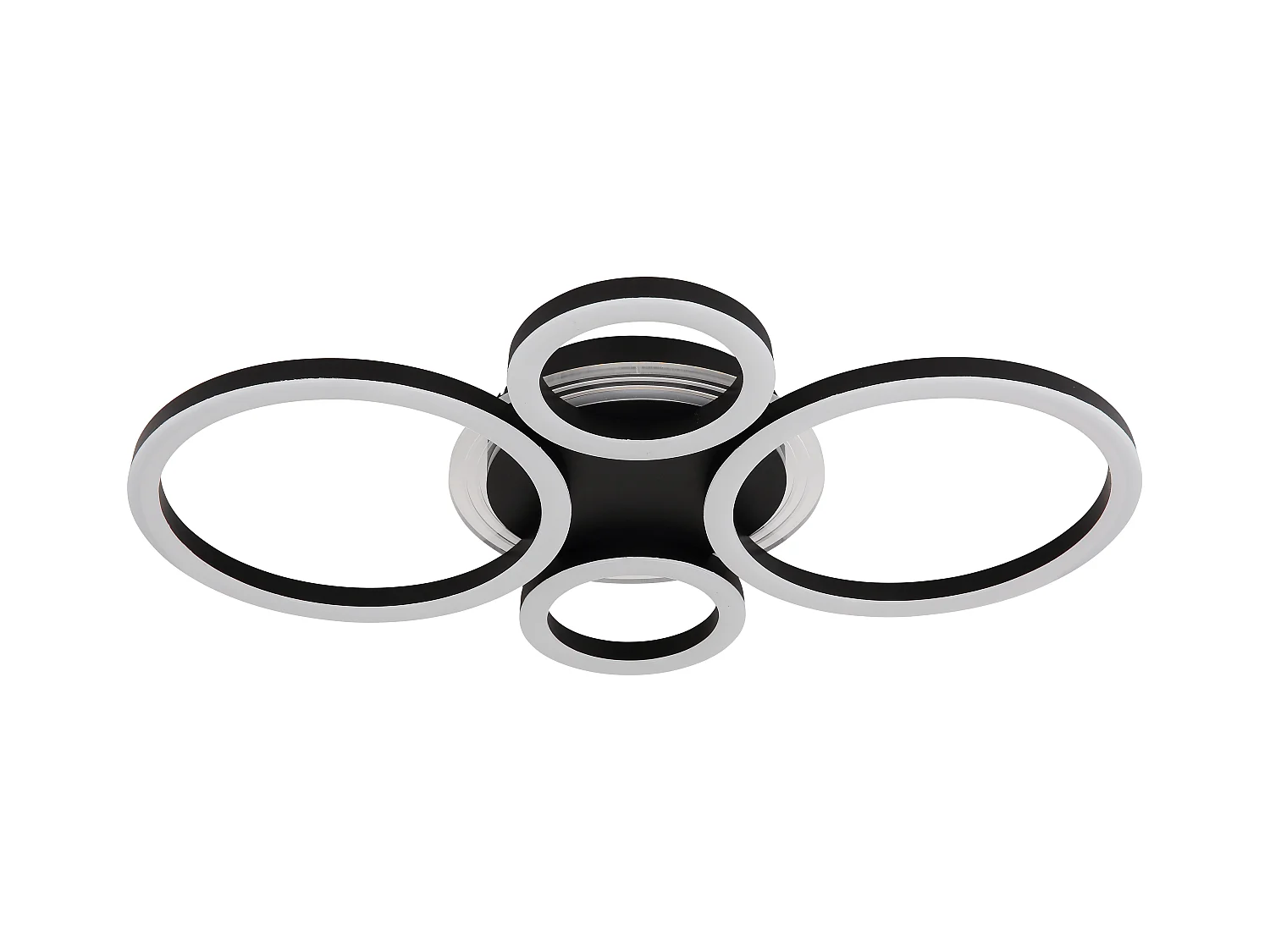 Plafonnier métal noir mat, LED