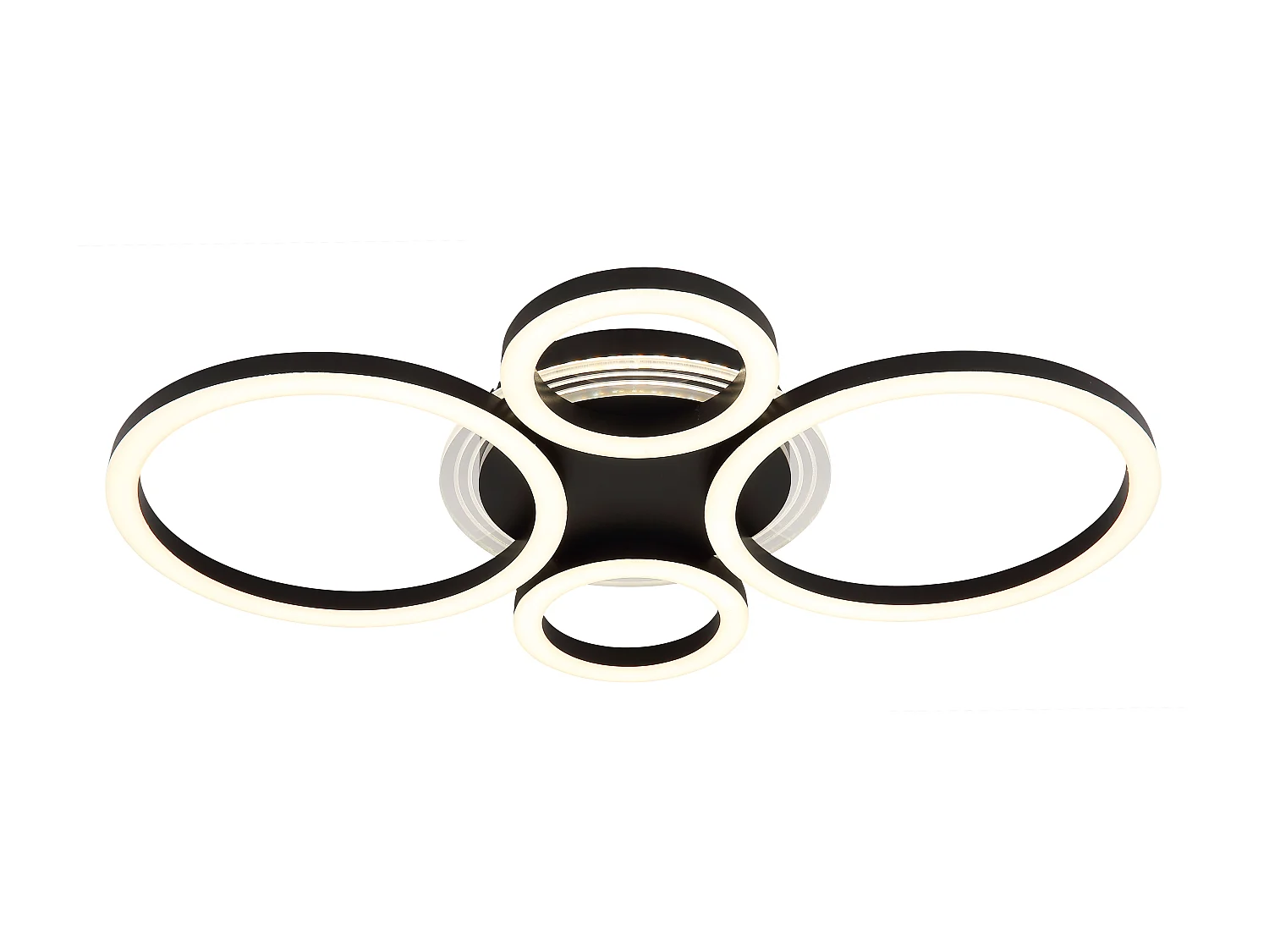 Plafonnier métal noir mat, LED