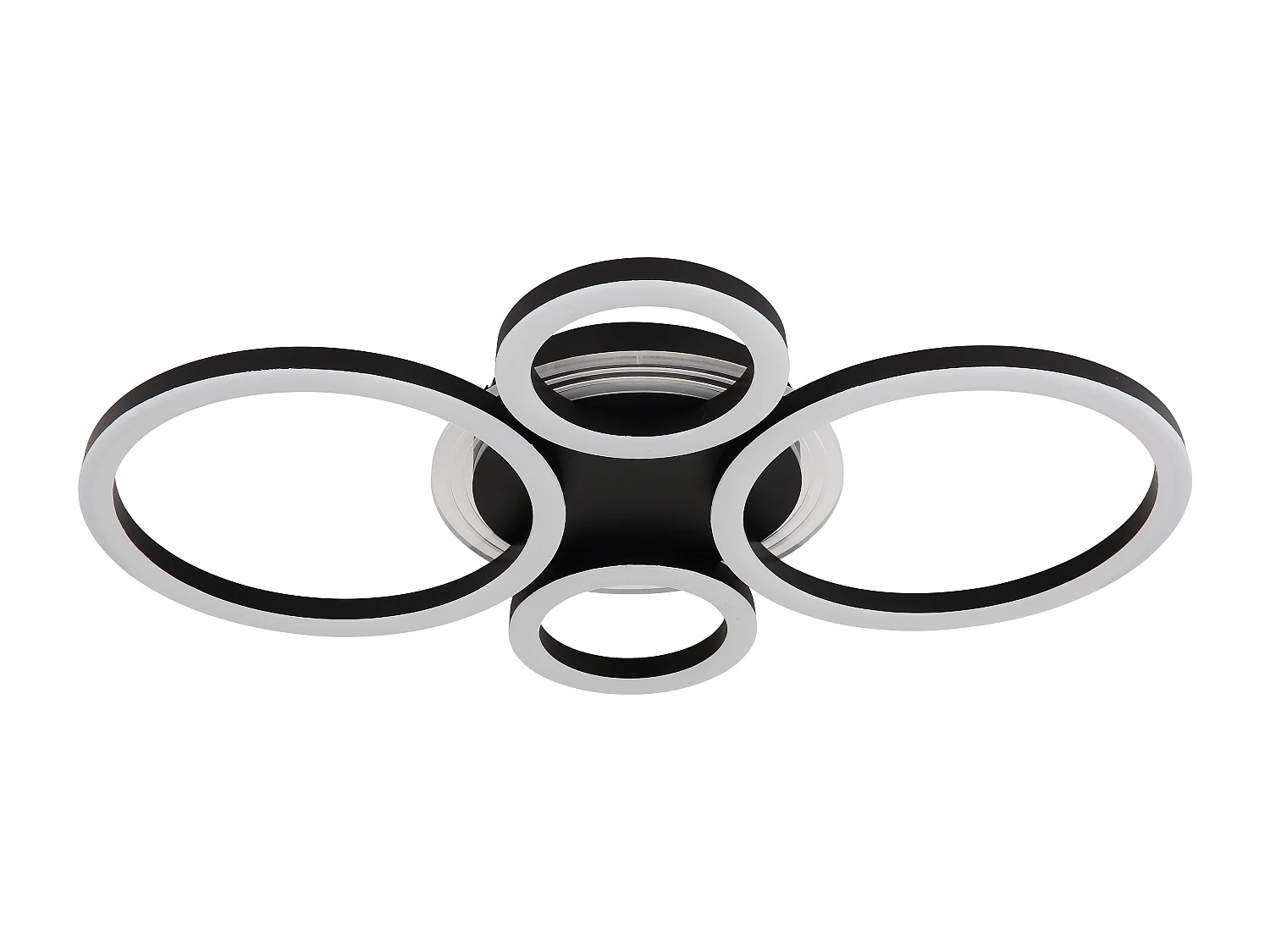 Plafonnier métal noir mat, LED