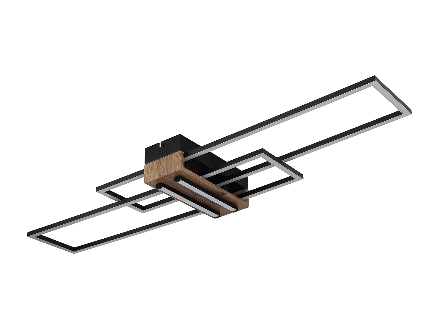 Plafonnier métal noir mat, LED