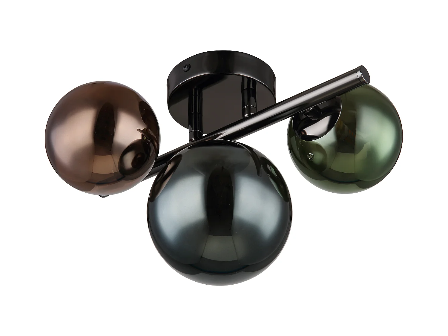 Plafonnier métal gris mat, 3x G9 LED