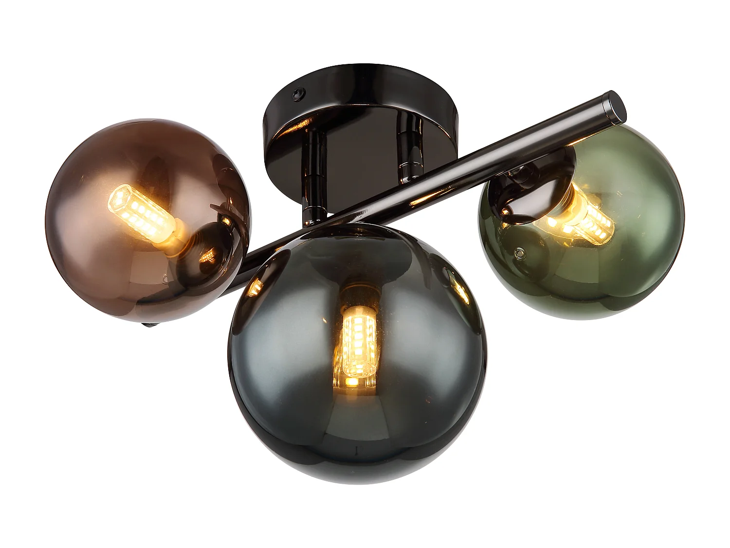 Deckenleuchte Metall grau matt, 3x G9 LED