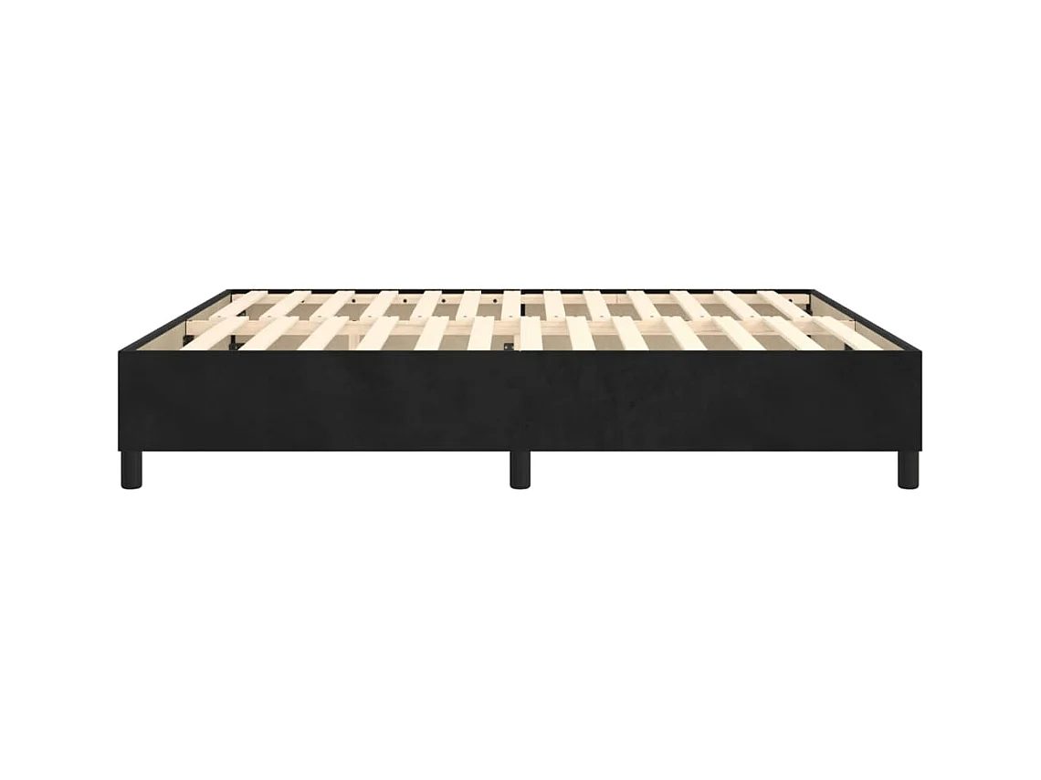 Sommier à lattes sur tissu noire 203 x 160 x 35 cm TDL0207005