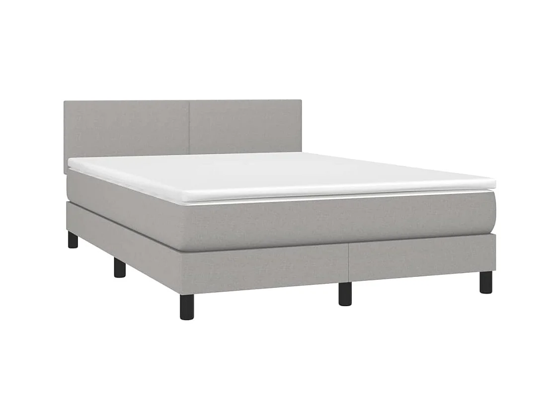 Cadre de lit LED tissu grise 193 x 144 x 88 cm TDL0208570