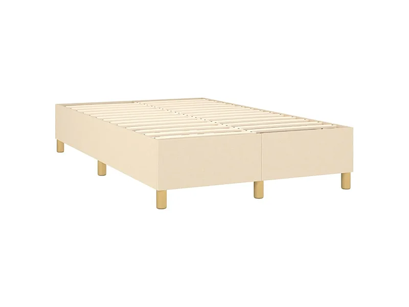Sommier à lattes sur tissu crème 203 x 120 x 35 cm TDL0207271