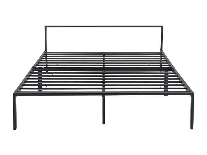 Cadre de lit en métal argentée 210 x 145 x 60 cm 03_0004882