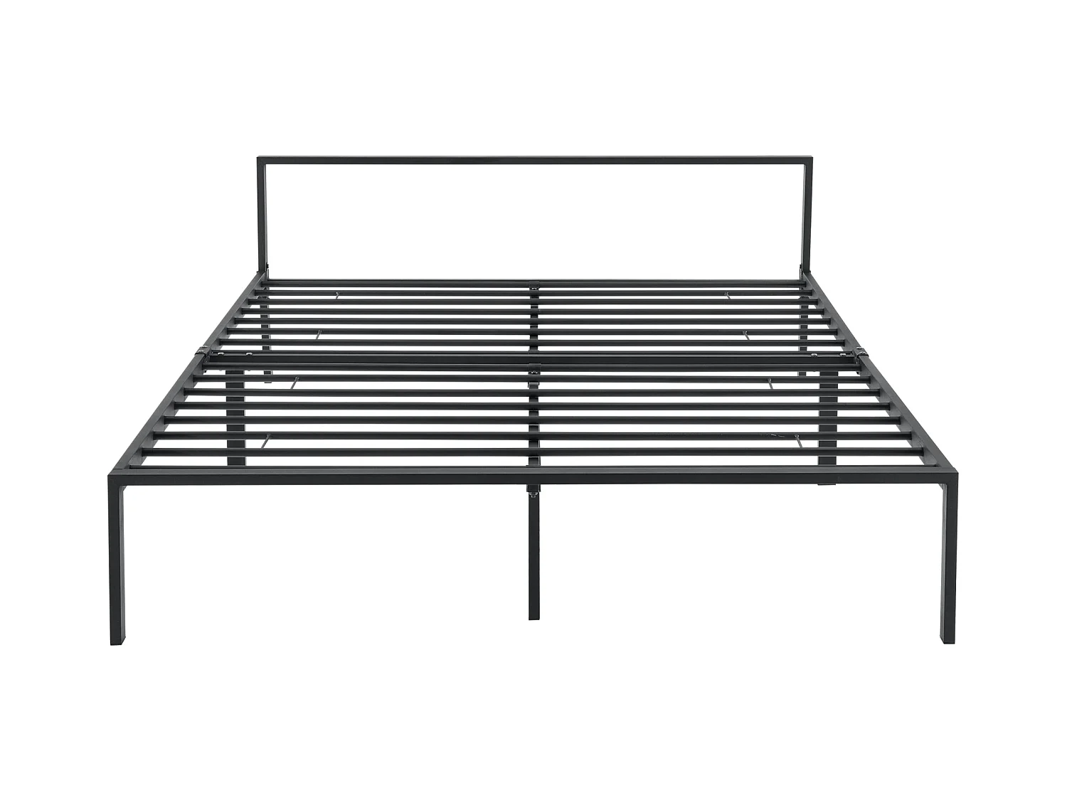 Cadre de lit en métal argentée 210 x 145 x 60 cm 03_0004882