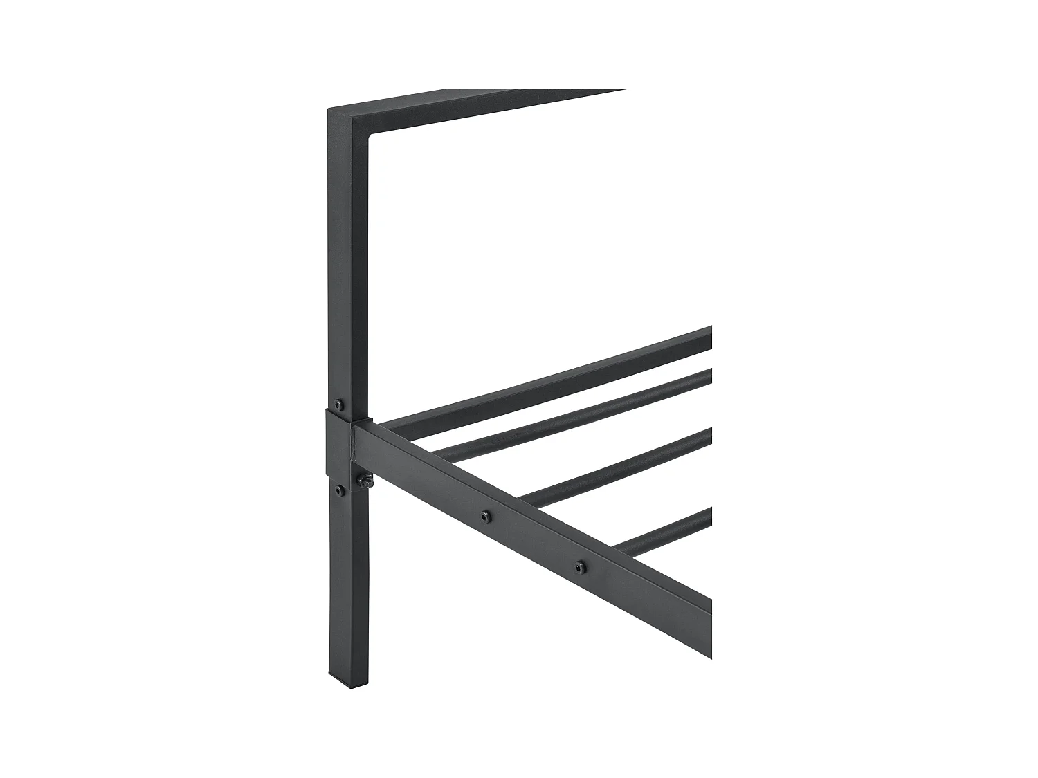 Cadre de lit en métal argentée 210 x 145 x 60 cm 03_0004882