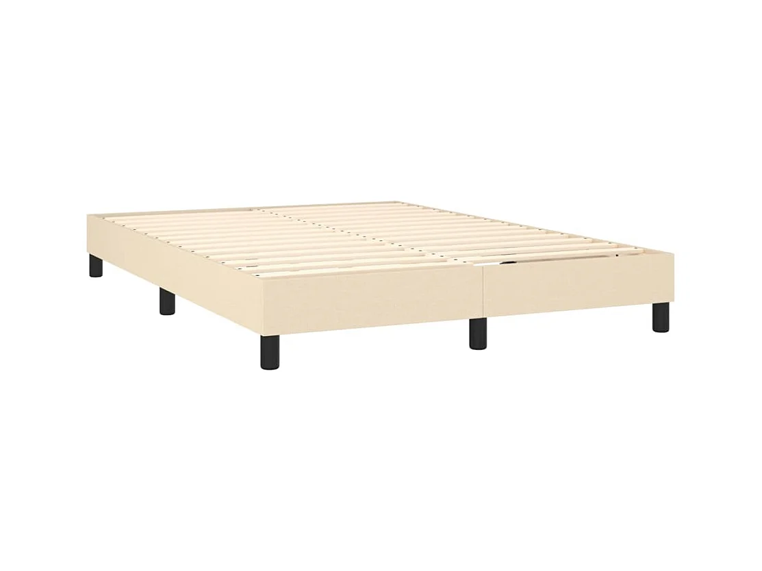 Sommier à lattes sur tissu crème 203 x 140 x 25 cm TDL0207262