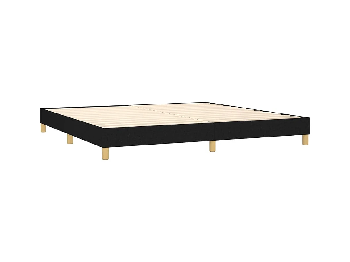 Sommier à lattes sur tissu noire 203 x 200 x 25 cm TDL0206992