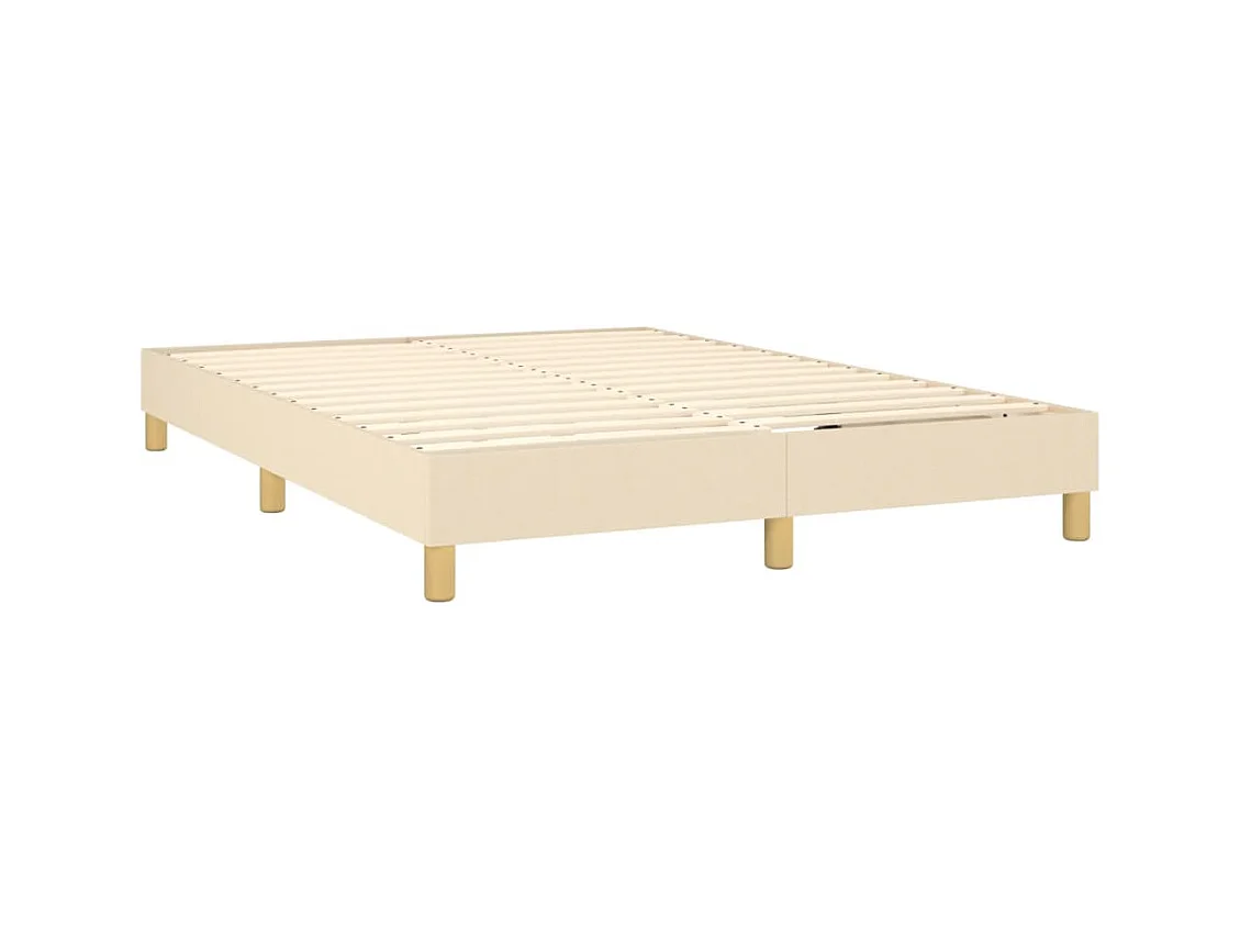 Sommier à lattes sur tissu crème 193 x 140 x 25 cm TDL0207266