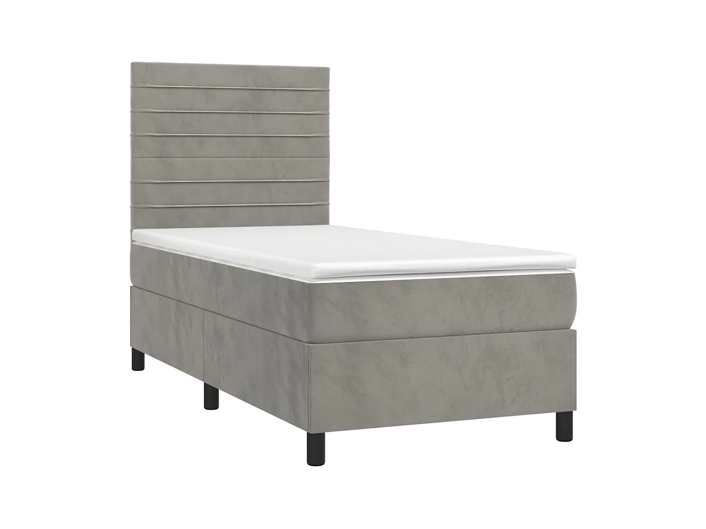 Cadre de lit LED tissu grise 203 x 100 x 128 cm TDL0207915