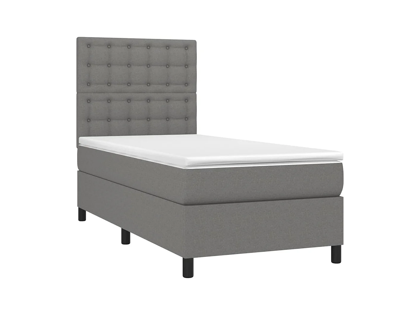 Cadre de lit LED tissu grise 203 x 100 x 128 cm TDL0208423