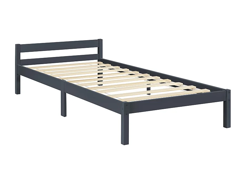 Cadre de lit avec grise 206 x 96 x 50 cm 03_0004986