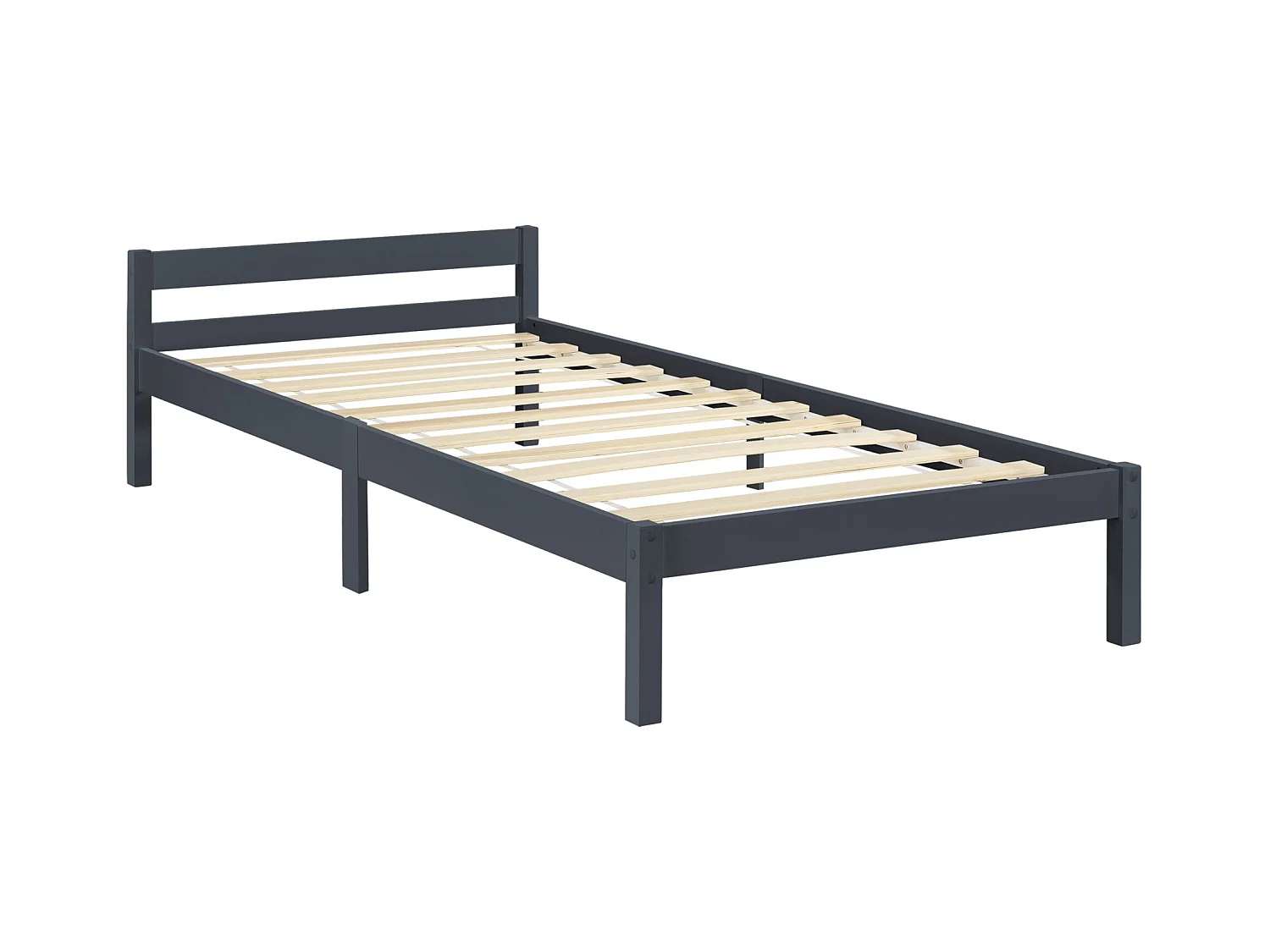 Cadre de lit avec grise 206 x 96 x 50 cm 03_0004986