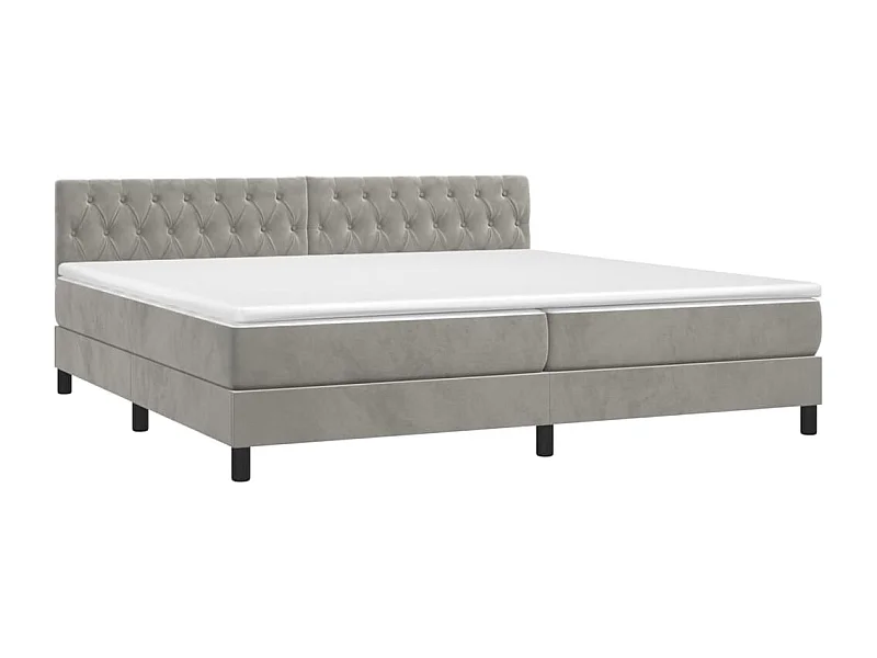 Cadre de lit LED tissu grise 203 x 200 x 88 cm TDL0207761