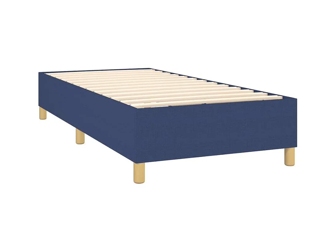 Sommier à lattes sur tissu bleue 203 x 100 x 35 cm TDL0207350