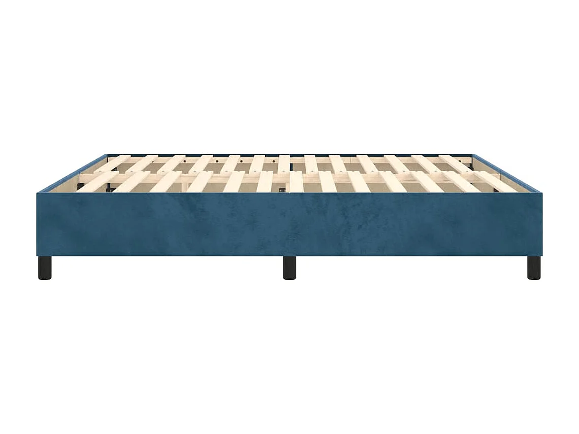 Sommier à lattes sur tissu bleue 203 x 160 x 35 cm TDL0207309