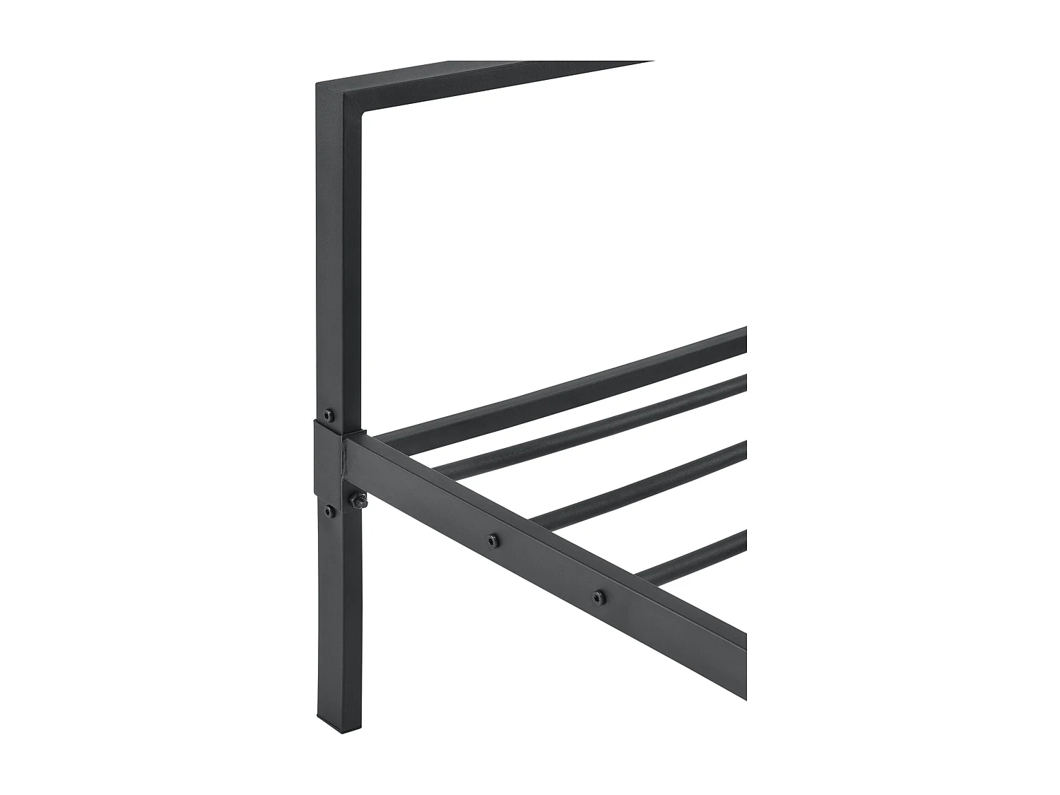 Cadre de lit en métal argentée 210 x 185 x 60 cm 03_0004884