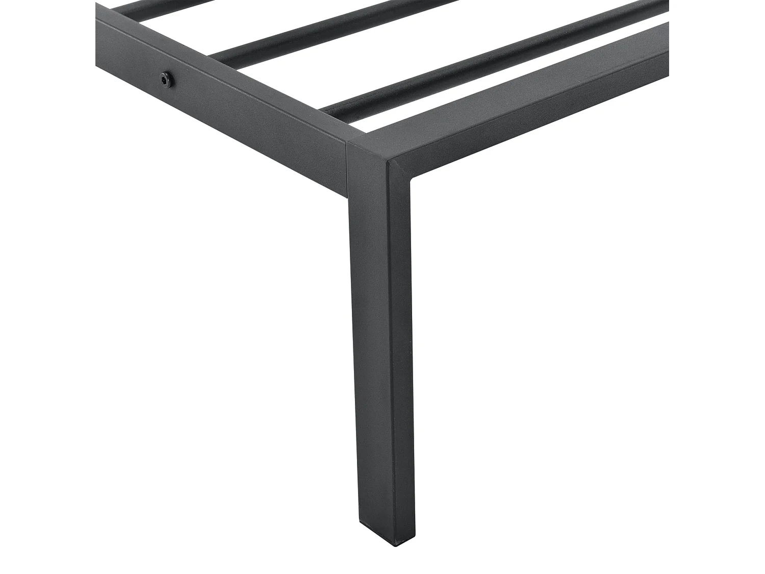 Cadre de lit en métal argentée 210 x 185 x 60 cm 03_0004884