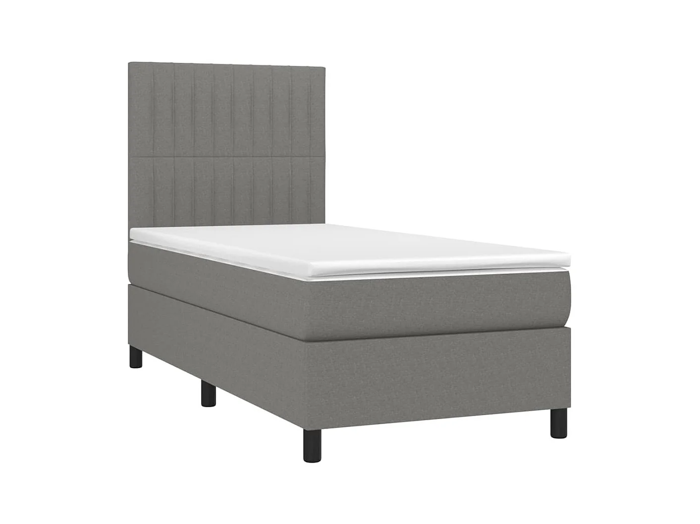 Cadre de lit LED tissu grise 203 x 100 x 128 cm TDL0208440