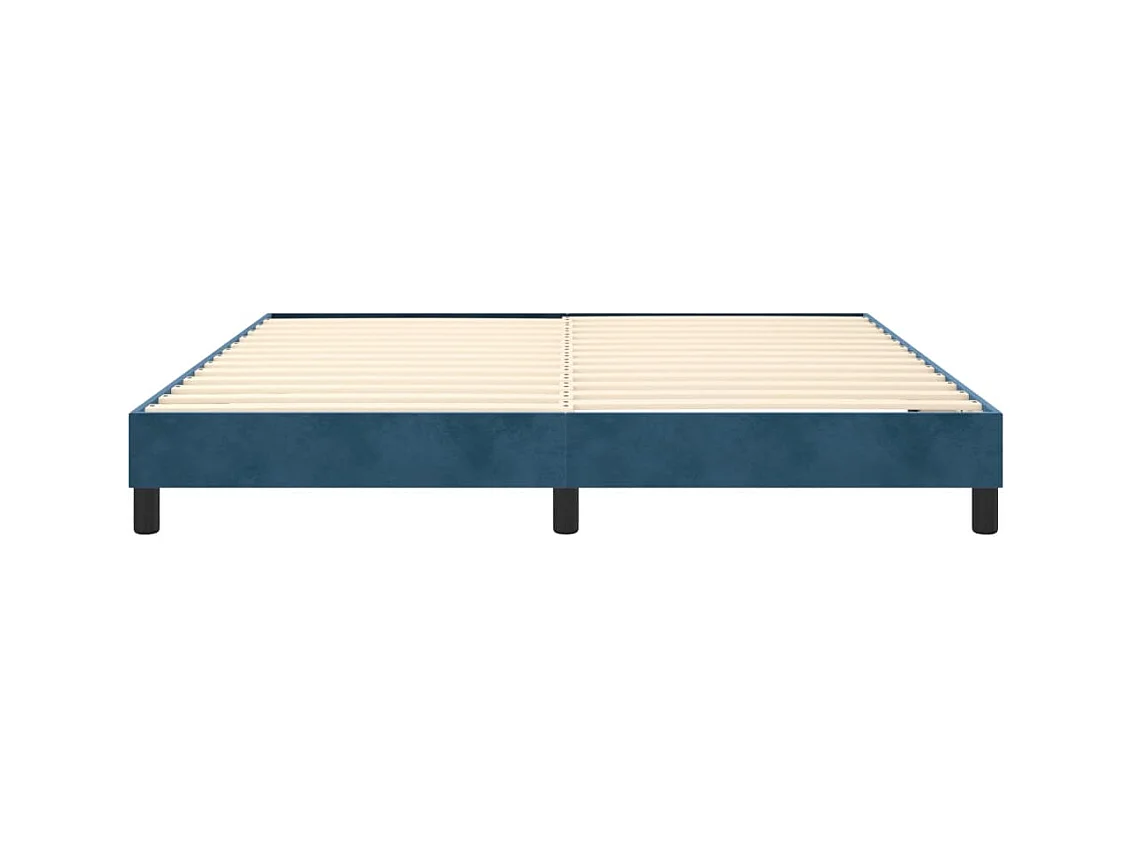 Sommier à lattes sur tissu bleue 203 x 160 x 25 cm TDL0207308