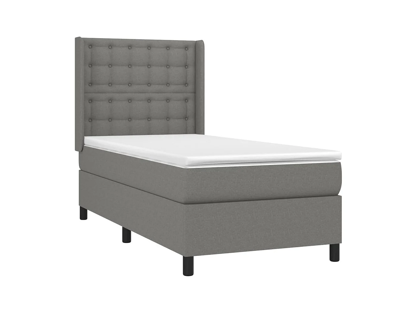 Cadre de lit LED tissu grise 203 x 103 x 128 cm TDL0208431