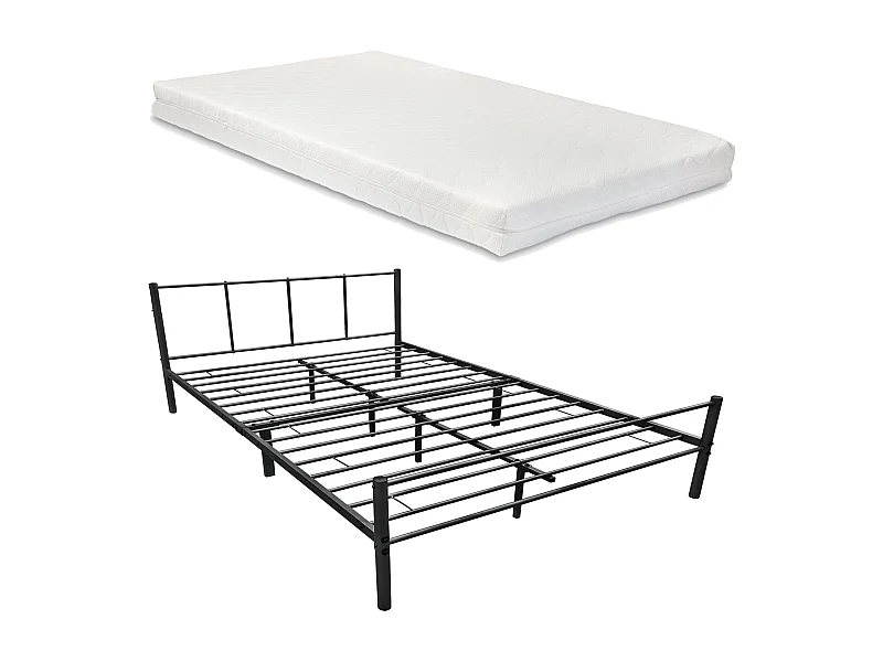 Cadre de Lit en argentée 161.5 x 209.5 x 81.5 cm 03_0004875