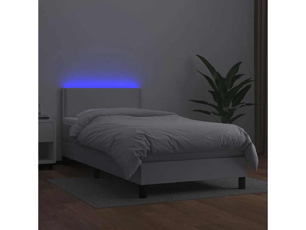Cadre de lit LED blanche 203 x 100 x 88 cm TDL0208734