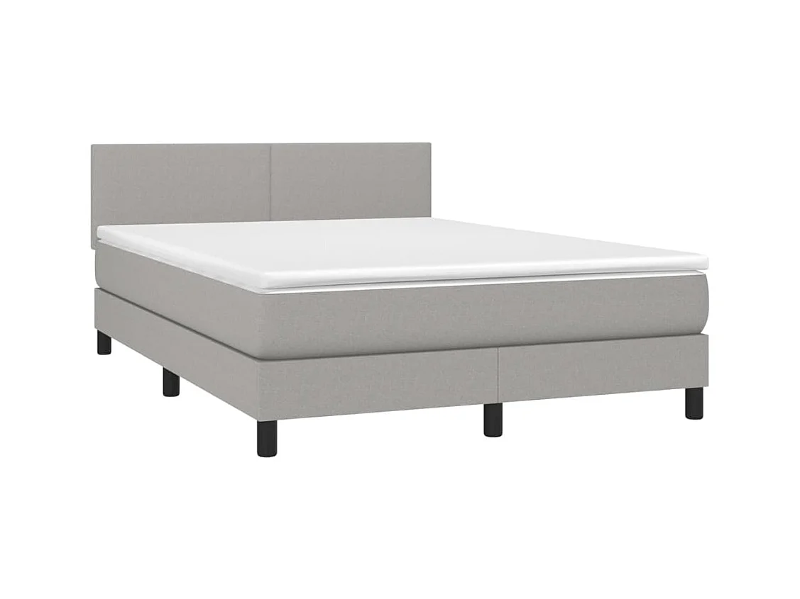 Cadre de lit LED tissu grise 203 x 144 x 88 cm TDL0208528