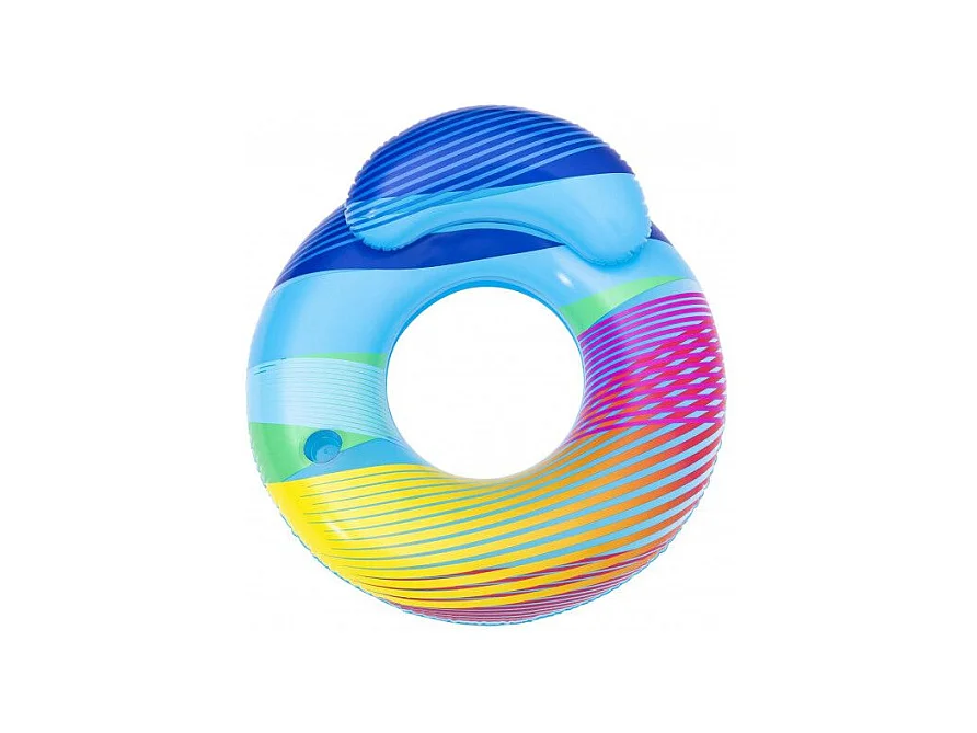 Bouée avec dossier et lumière LED - Swim Bright - 118 x 117 cm