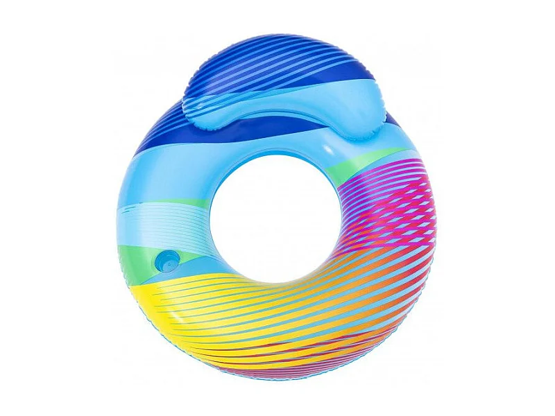Bouée avec dossier et lumière LED - Swim Bright - 118 x 117 cm
