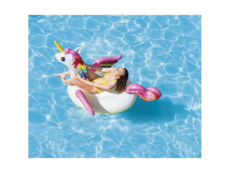 Bouée Gonflable "Licorne" 201cm Blanc