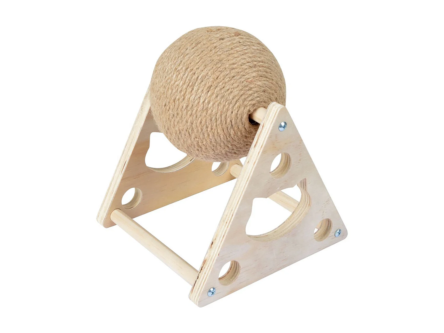 Griffoir Pour Chat "Boule Rotative" 20cm Naturel
