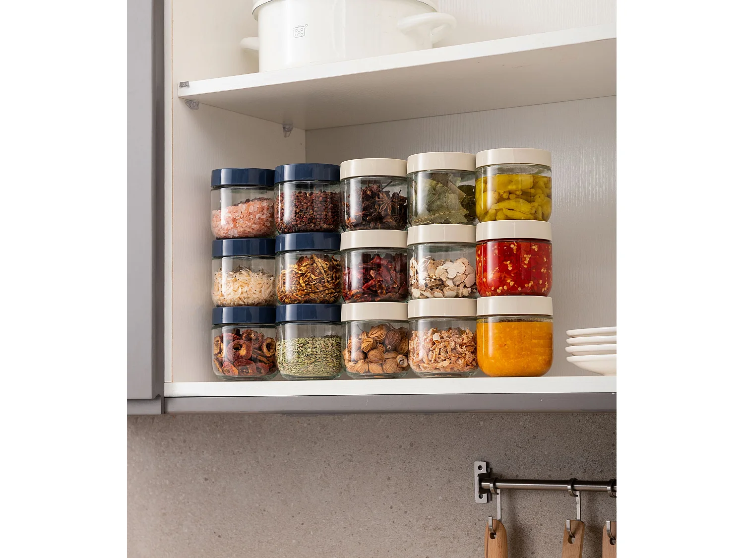 Menastyl - Lot De 3 Pots 30cl En Verre Et Plastique Vert