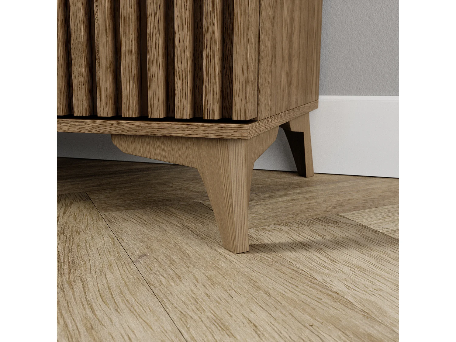 Buffet bois clair rainuré – Collection Bazen