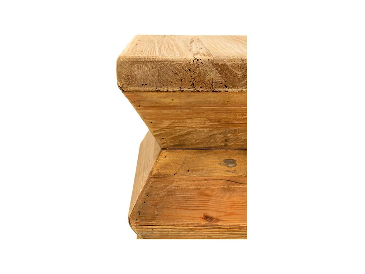 Bout de canapé totem en pin recyclé - REWOOD