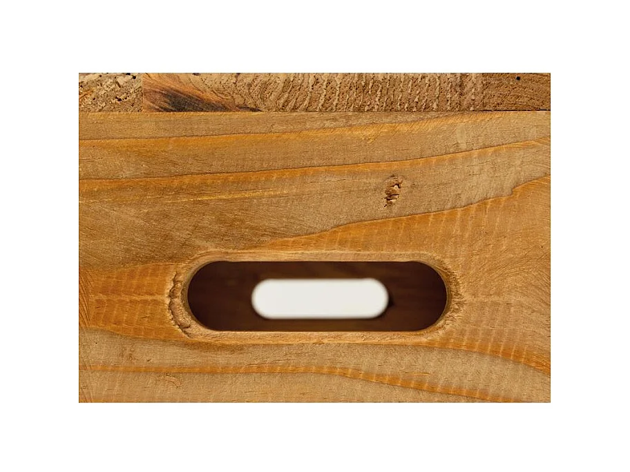 Tabouret carré pin recyclé – REWOOD