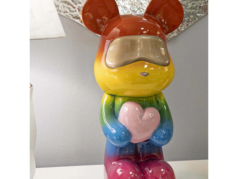 Statuette ourson en polyrésine Rainbow Modèle 1