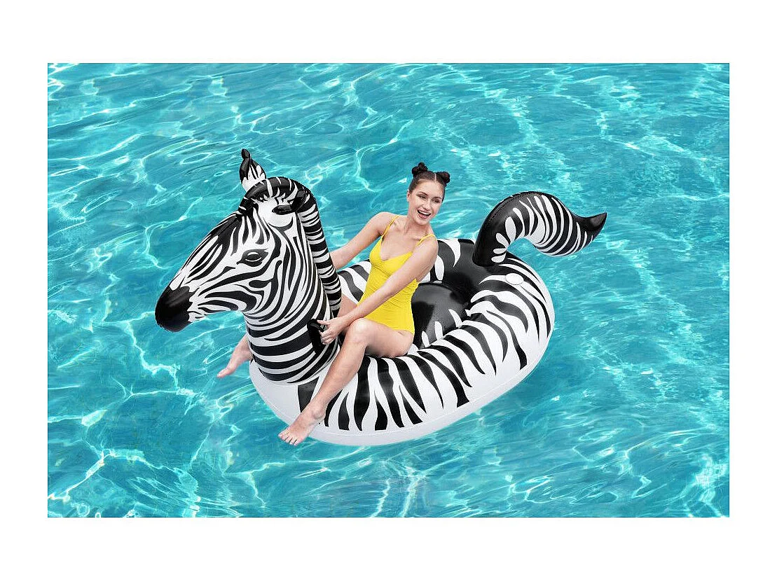 Bouée XL - Zèbre avec lumière LED - Lights 'n Stripes - 254 x 142 cm