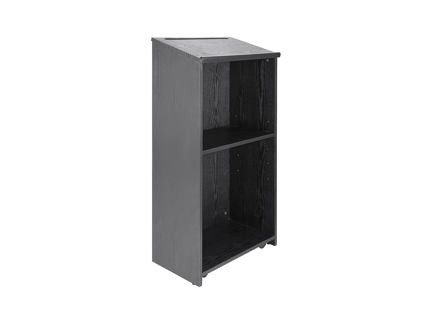 Support de Podium SucceBuy, avec Roulettes et Étagère de Rrangement, pour Présentation Réception Bureau École Église Restaurant, Noir