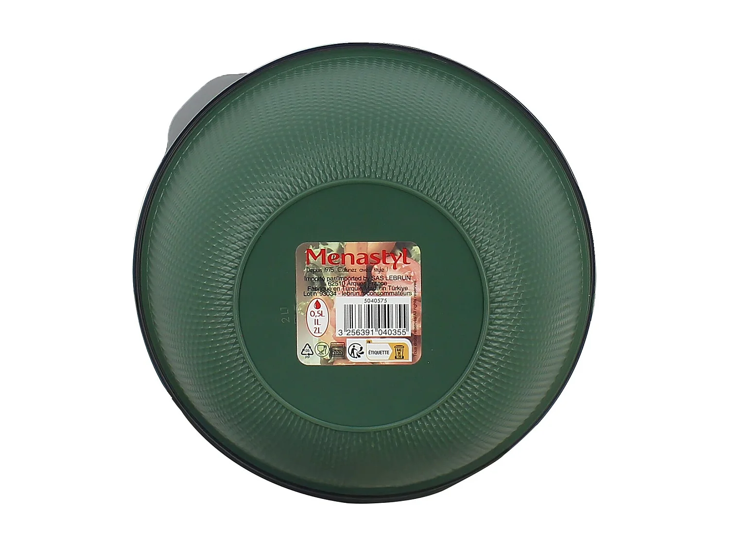 Menastyl - Lot 3 Bols Conservation Rondes En Plastique Vert Avec Couvercle