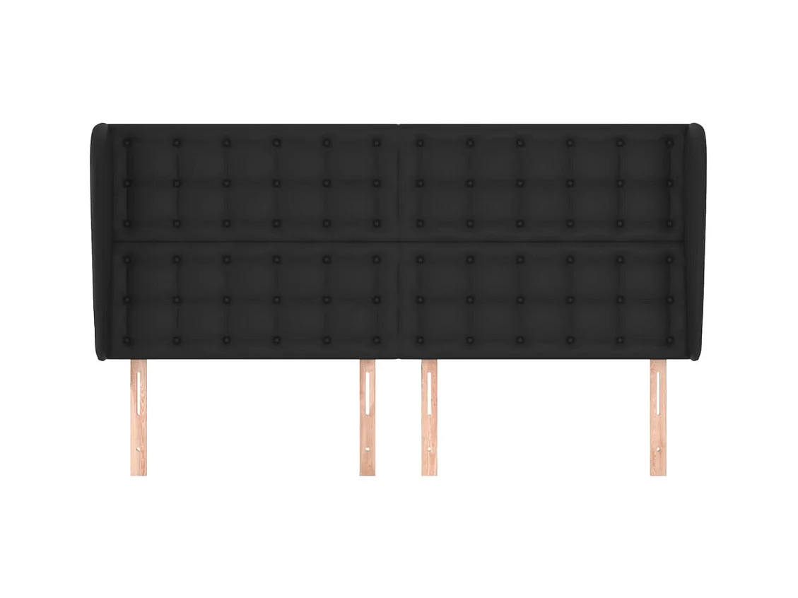 Tête de lit accessoire noire 203 x 23 x 128 cm TDL0204486