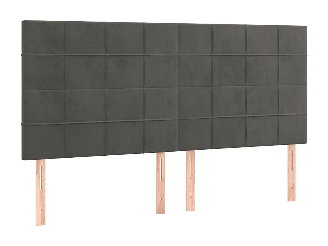 Tête de lit accessoire tissu grise 200 x 5 x 128 cm TDL0206018