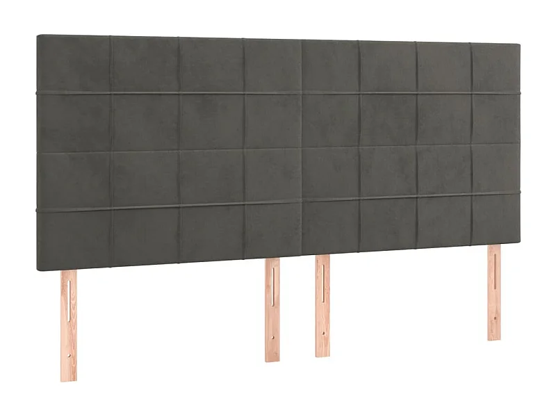 Tête de lit accessoire tissu grise 200 x 5 x 128 cm TDL0206018