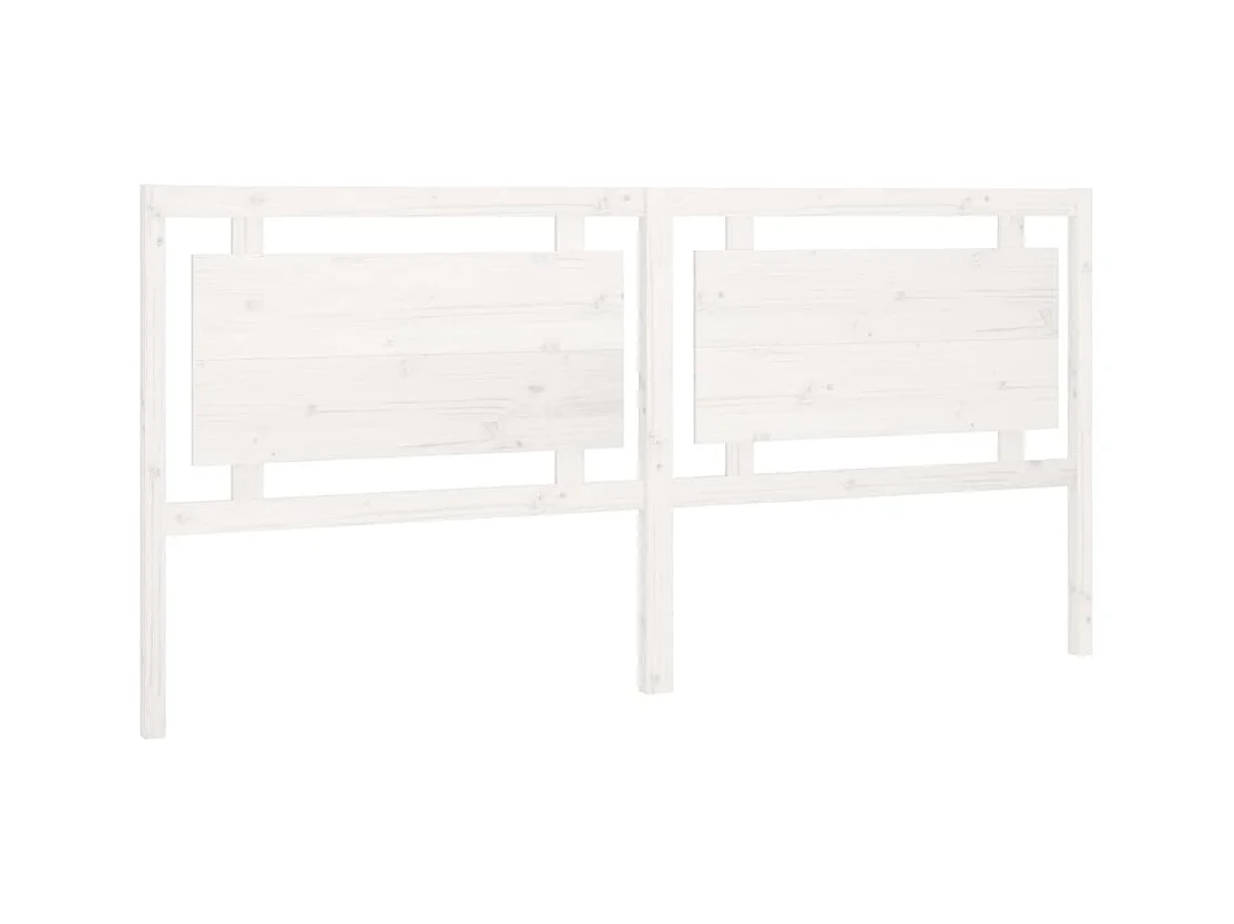 Tête de lit accessoire bois blanche 205.5 x 4 x 100 cm TDL0203741