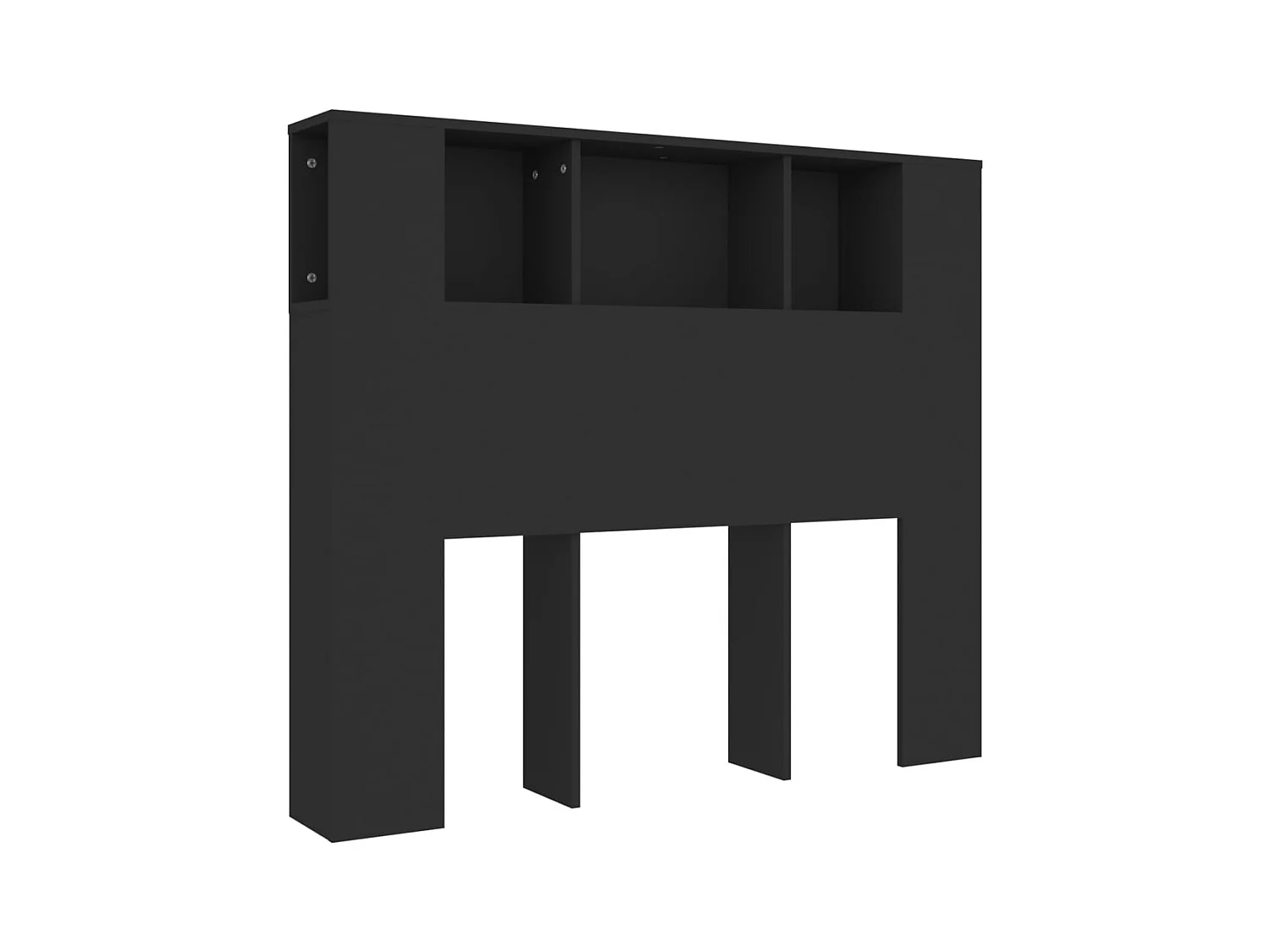 Tête de lit avec effet bois noire 120 x 18.5 x 104.5 cm TDL0200026