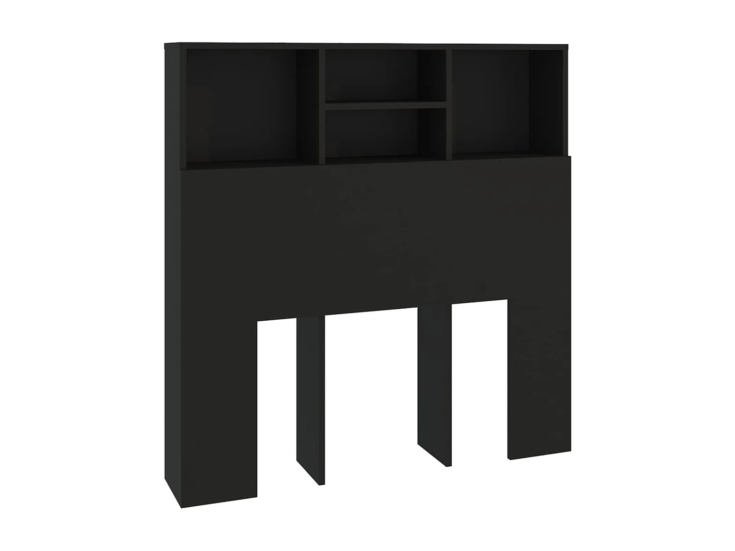 Tête de lit avec effet bois noire 100 x 19 x 103.5 cm TDL0200027