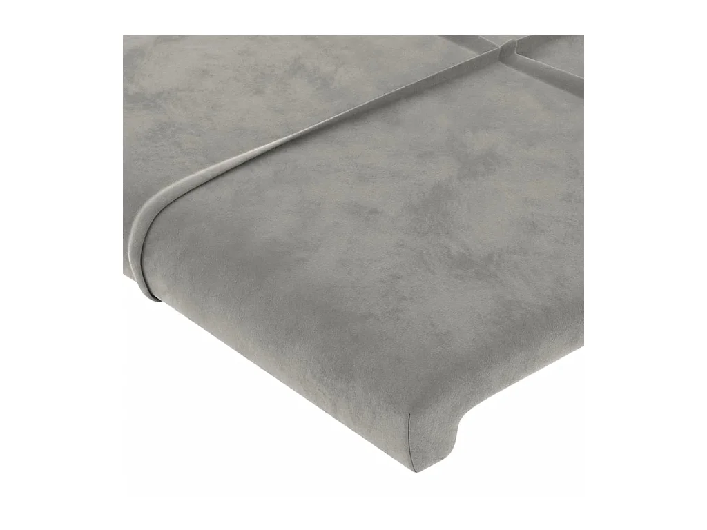 Tête de lit accessoire tissu grise 203 x 16 x 88 cm TDL0205173