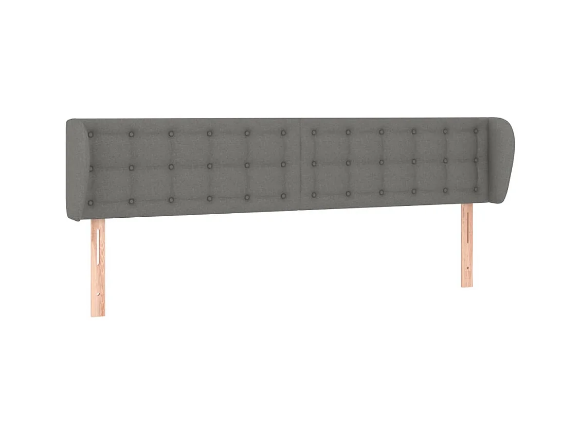 Tête de lit accessoire tissu grise 163 x 16 x 88 cm TDL0204984